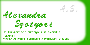 alexandra szotyori business card